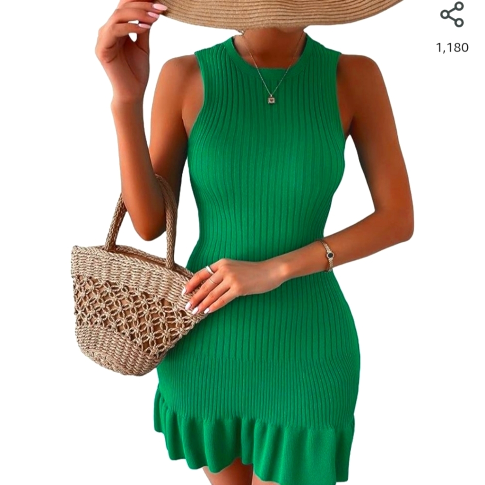 Sleeveless sweater dress